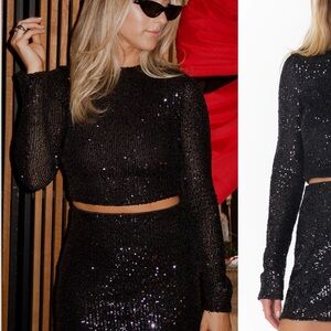 Show me your MuMu Black Sequin Skort